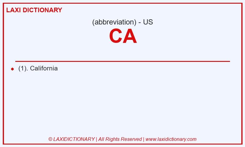 Definition CA in American English