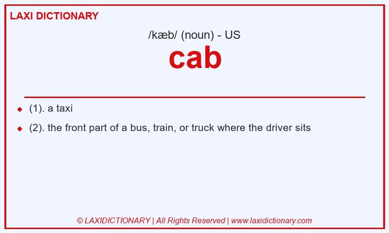 Definition cab in American English