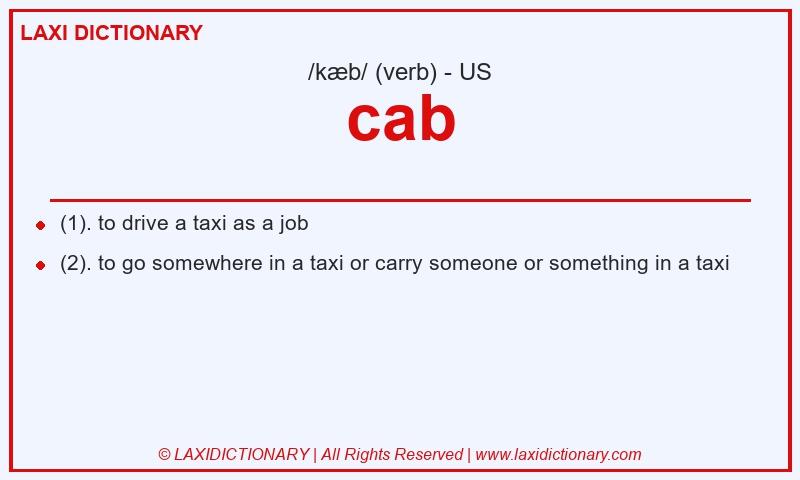 Definition cab in American English