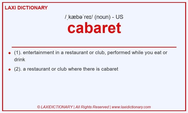 Definition cabaret in American English