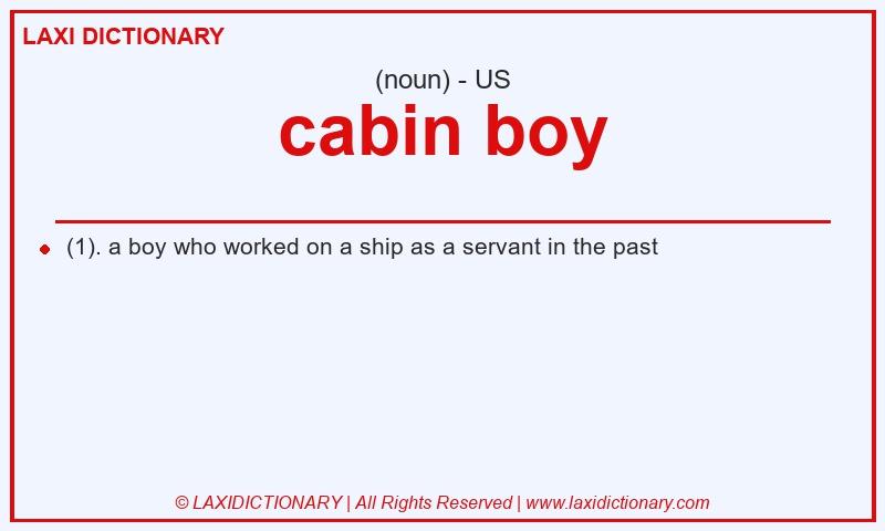 Definition cabin boy in American English