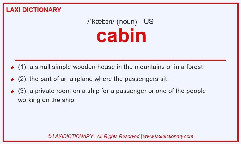 Definition cabin in American English