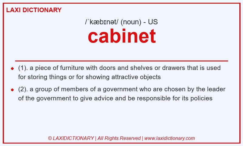 Definition cabinet in American English