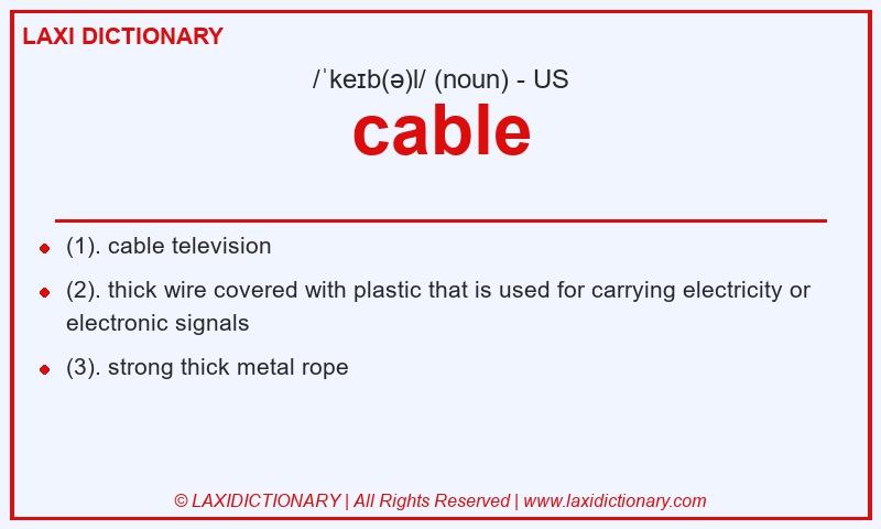 Definition cable in American English