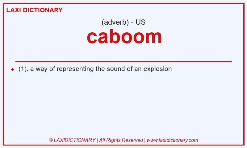 Definition caboom in American English
