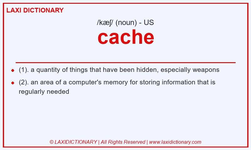 Definition cache in American English