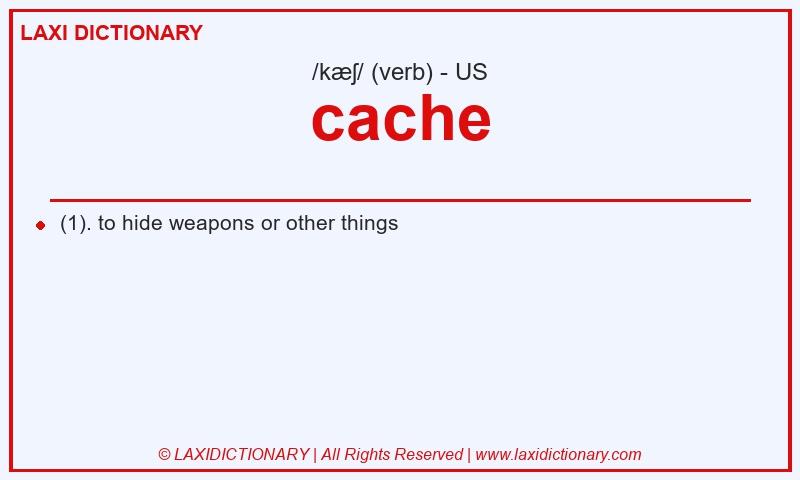 Definition cache in American English