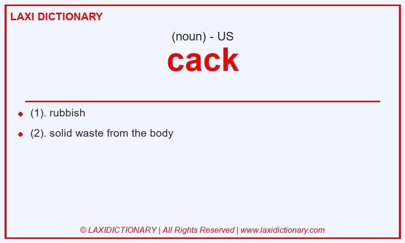 Definition cack in American English
