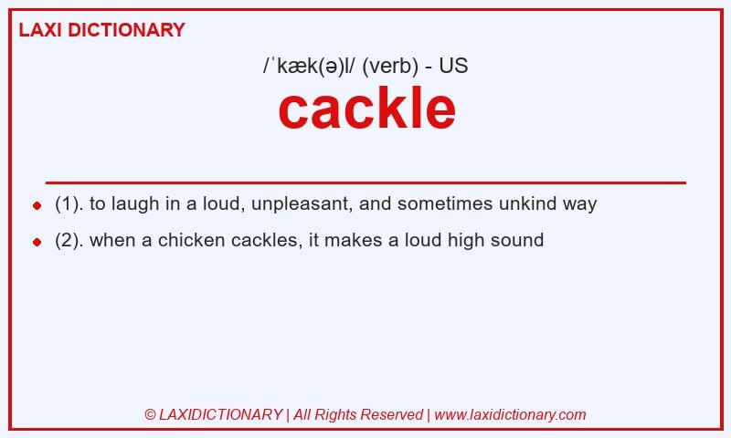 Definition cackle in American English