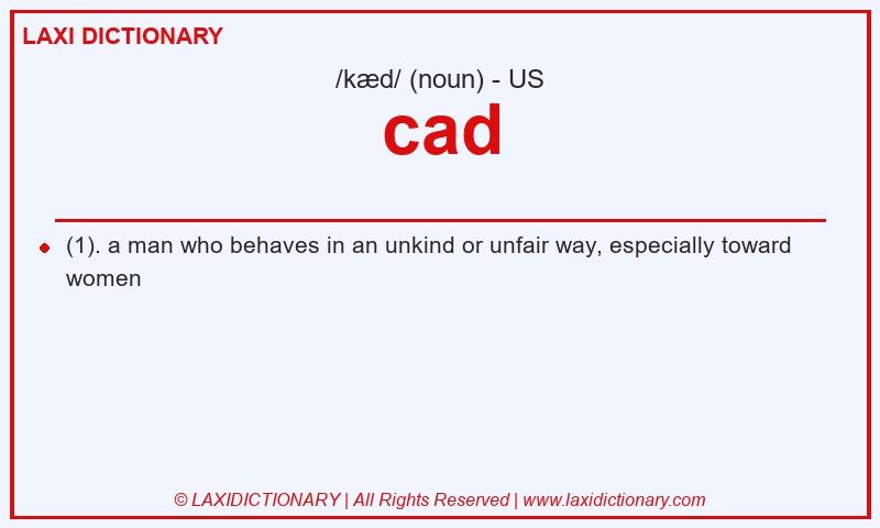 Definition cad in American English