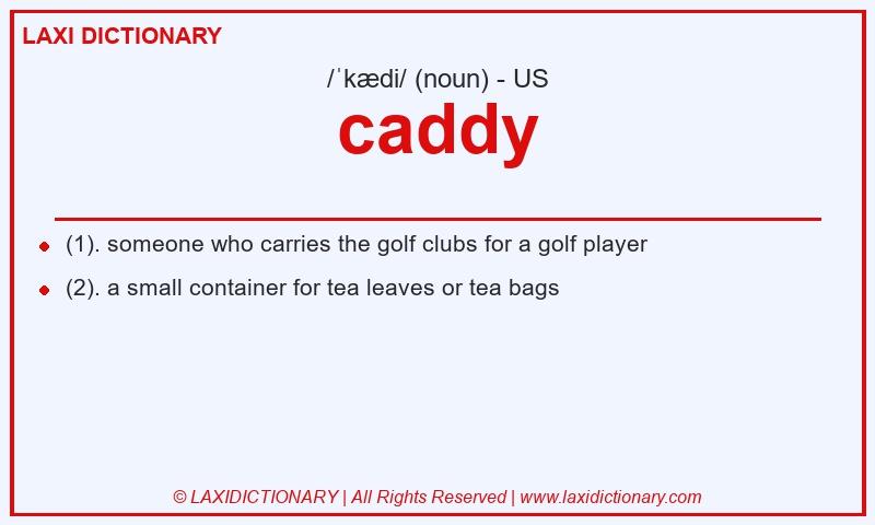 Definition caddy in American English