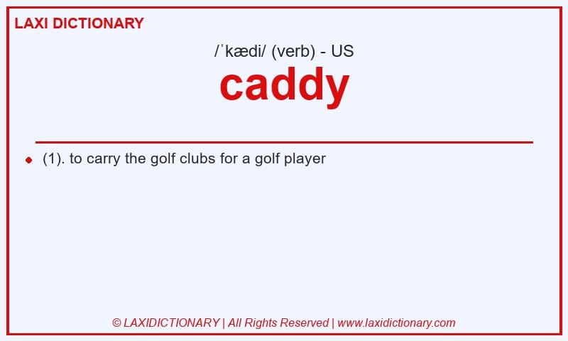 Definition caddy in American English