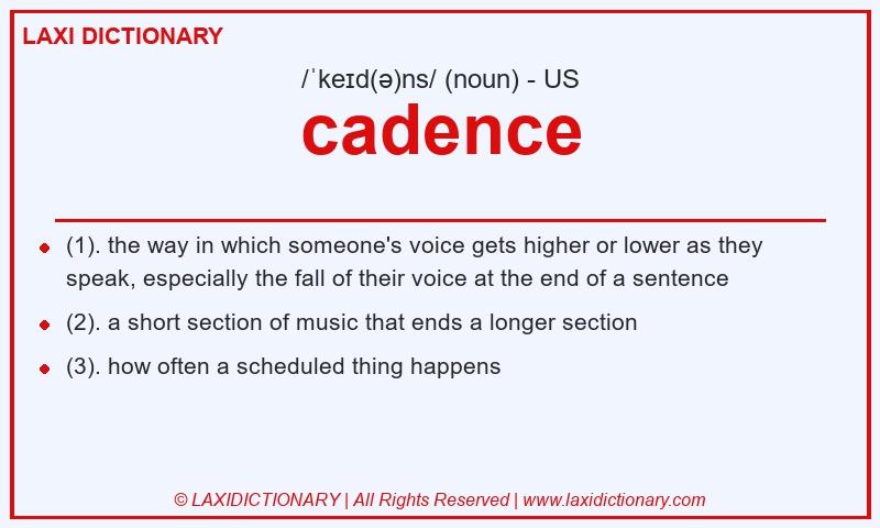 Definition cadence in American English