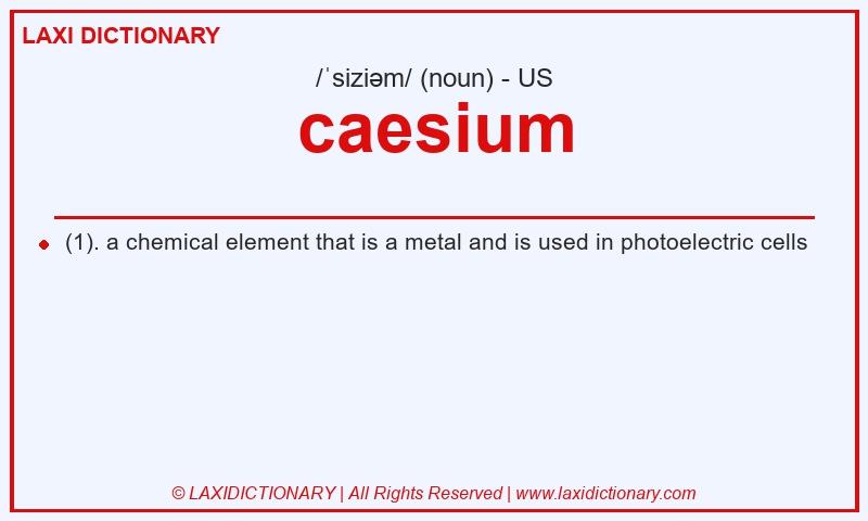 Definition caesium in American English