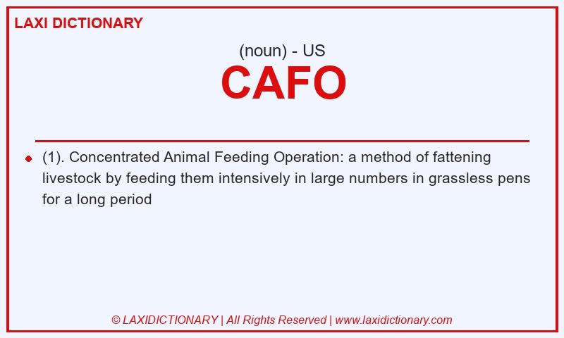 Definition CAFO in American English