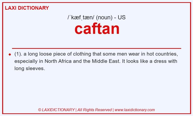 Definition caftan in American English