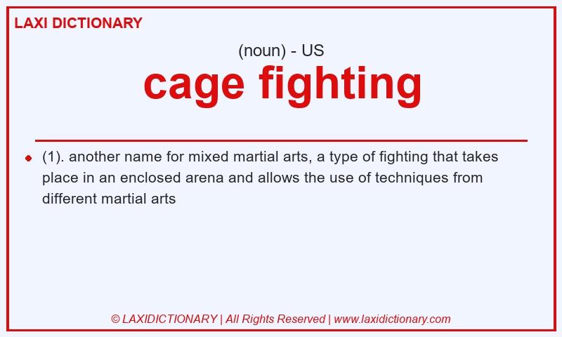 Definition cage fighting in American English