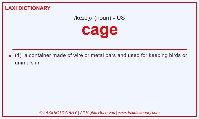 Definition cage in American English