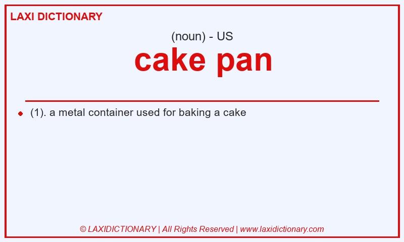 Definition cake pan in American English