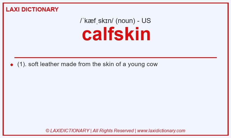 Definition calfskin in American English