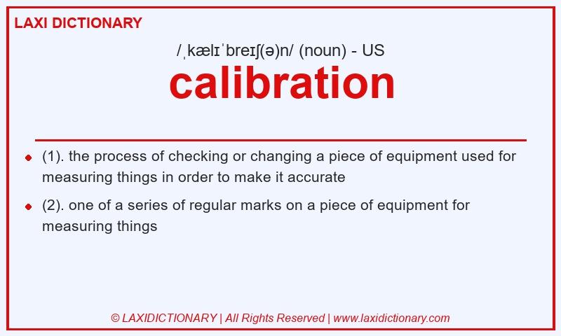 Definition calibration in American English