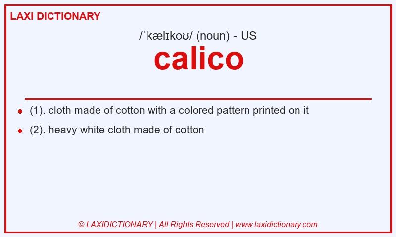 Definition calico in American English