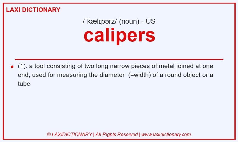 Definition calipers in American English