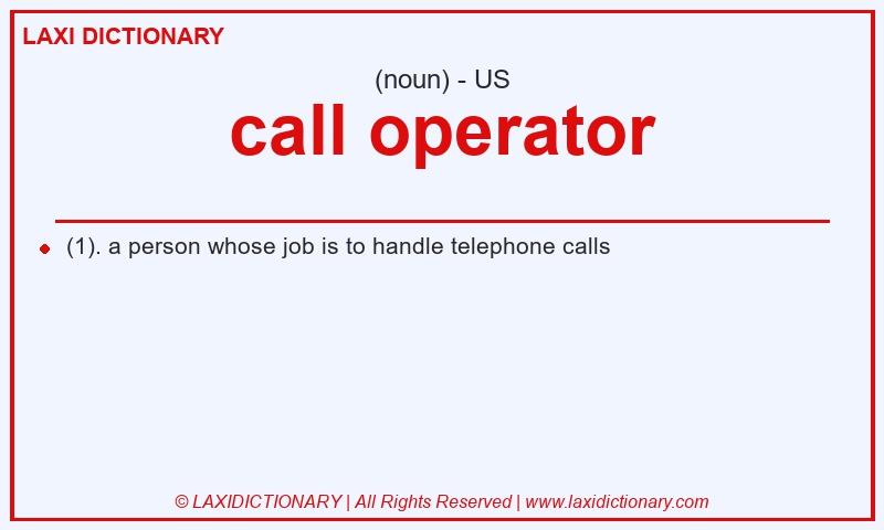 Definition call operator in American English