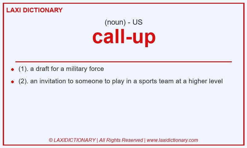 Definition call-up in American English