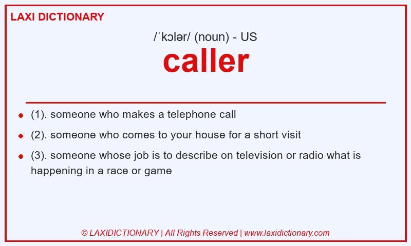 Definition caller in American English