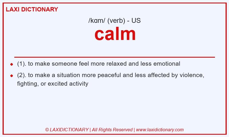 Definition calm in American English