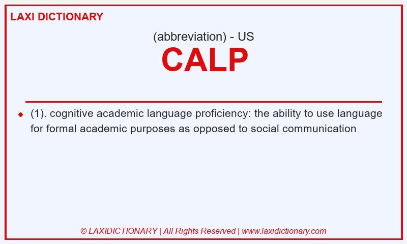 Definition CALP in American English