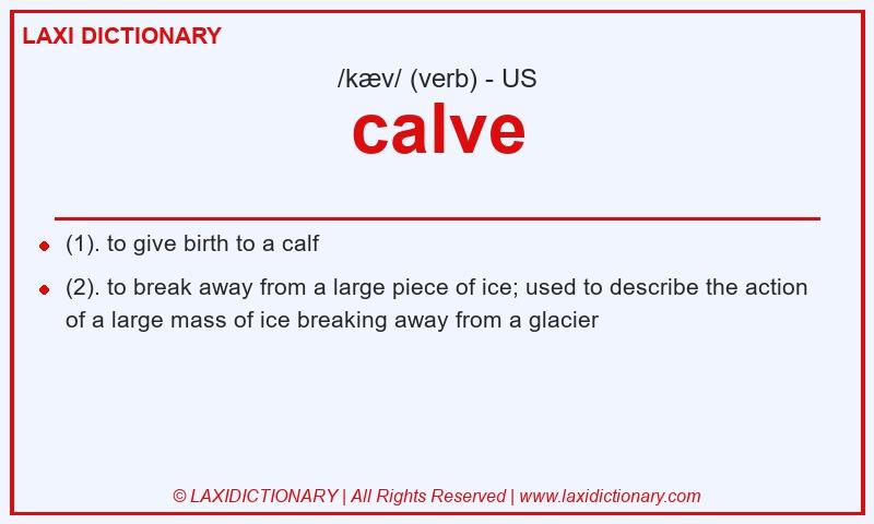 Definition calve in American English