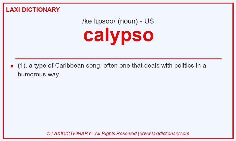 Definition calypso in American English