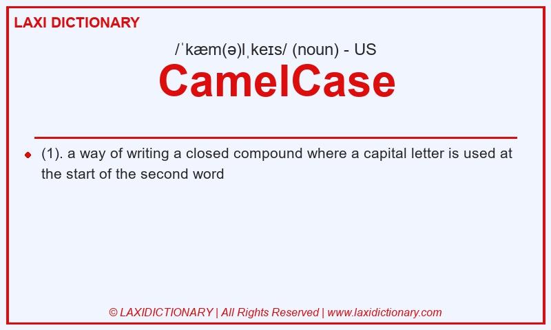 Definition CamelCase in American English