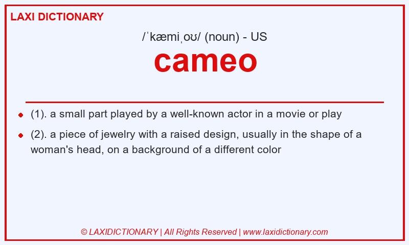 Definition cameo in American English