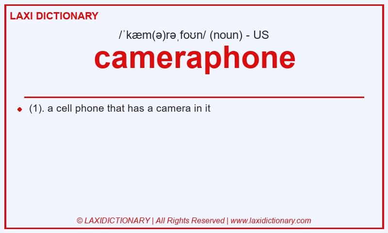 Definition cameraphone in American English