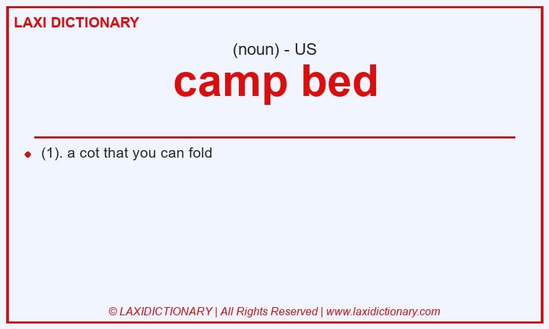 Definition camp bed in American English