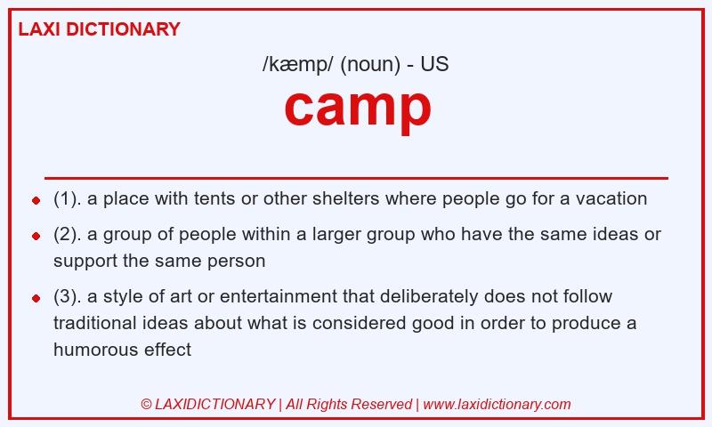 Definition camp in American English