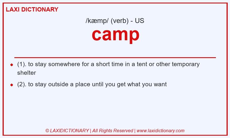Definition camp in American English