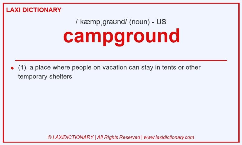 Definition campground in American English