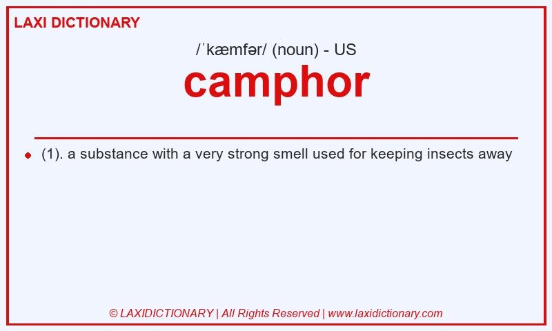 Definition camphor in American English