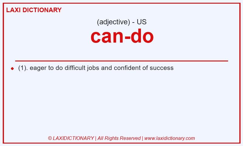 Definition can-do in American English