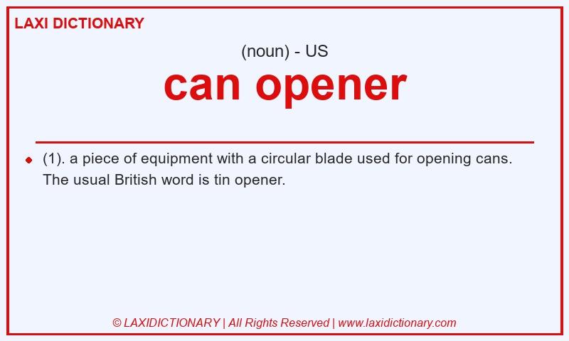 Definition can opener in American English