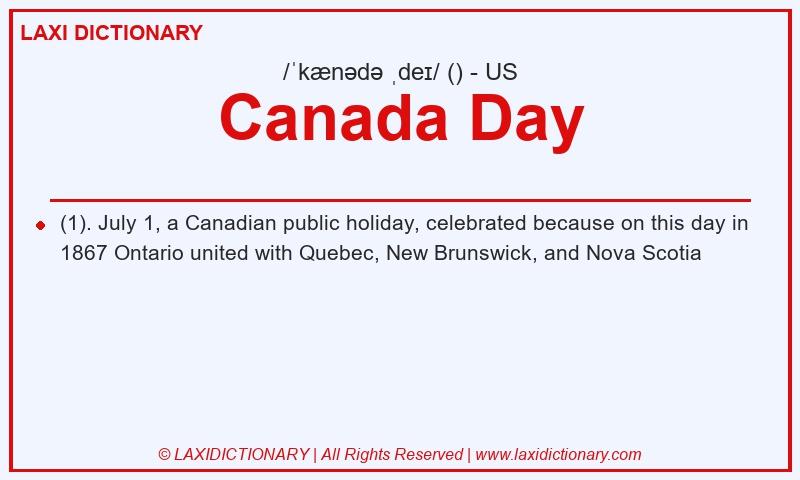 Definition Canada Day in American English