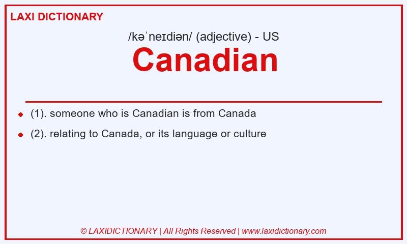 Definition Canadian in American English