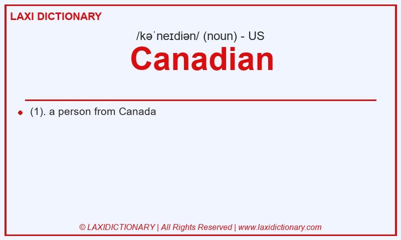 Definition Canadian in American English