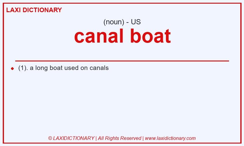 Definition canal boat in American English