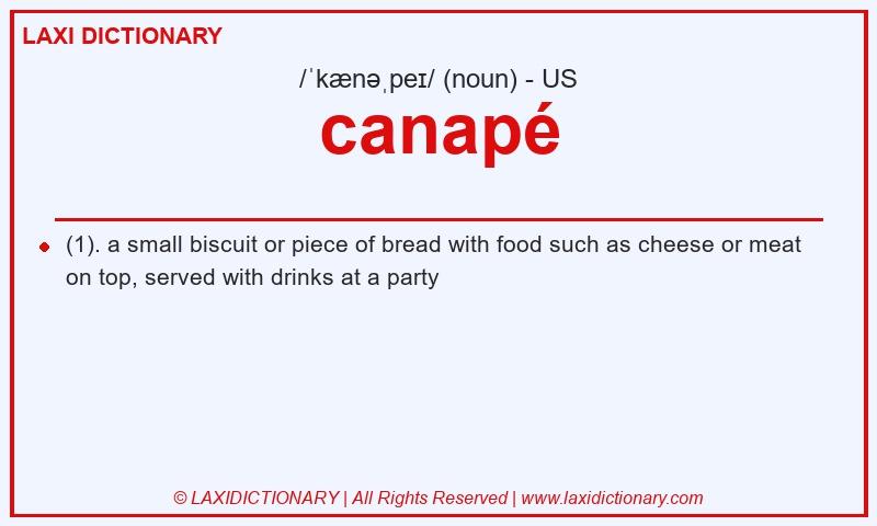 Definition canapé in American English