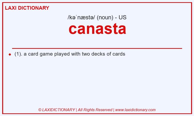 Definition canasta in American English